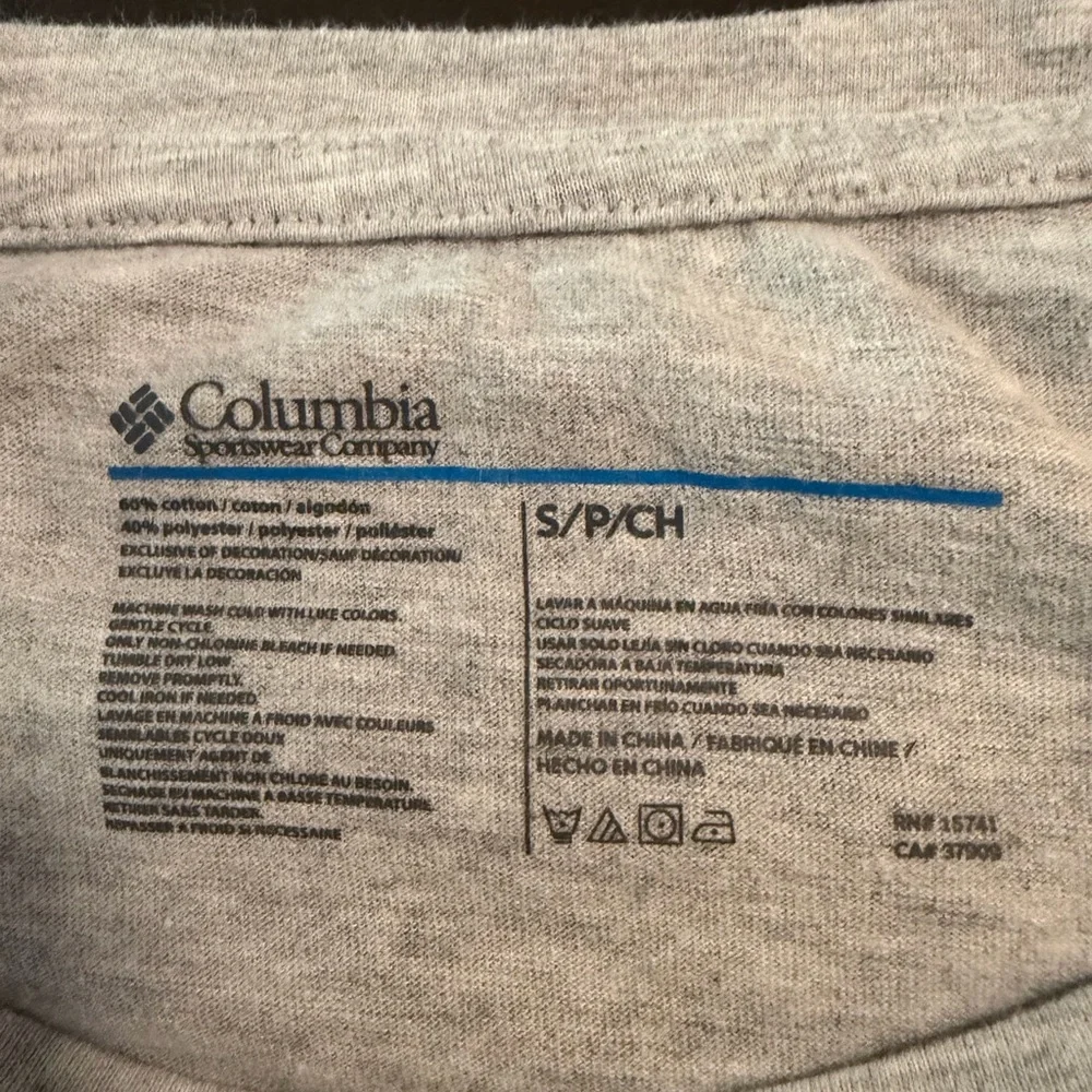 Columbia Men’s Small Gray Long Sleeve Graphic T-Shirt Outdoor Sportswear - Picture 3 of 3